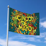Colorful Cinco de Mayo Print Polyester Flag