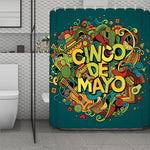 Colorful Cinco de Mayo Print Polyester Shower Curtain
