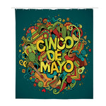 Colorful Cinco de Mayo Print Polyester Shower Curtain