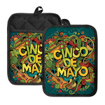 Colorful Cinco de Mayo Print Pot Holders With Pocket
