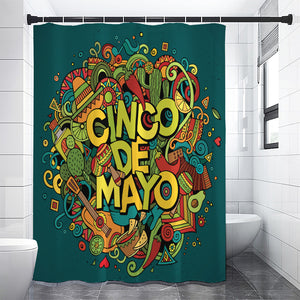 Colorful Cinco de Mayo Print Premium Shower Curtain