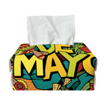 Colorful Cinco de Mayo Print Rectangle Tissue Box Cover