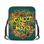 Colorful Cinco de Mayo Print Rectangular Crossbody Bag