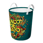 Colorful Cinco de Mayo Print Round Laundry Basket