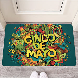 Colorful Cinco de Mayo Print Rubber Doormat