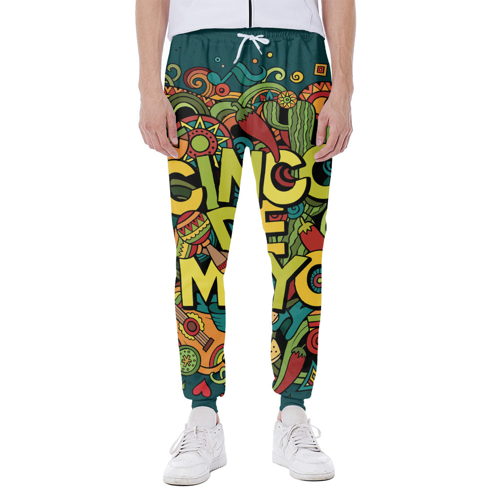 Colorful Cinco de Mayo Print Scuba Joggers