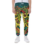 Colorful Cinco de Mayo Print Scuba Joggers