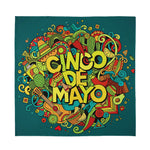 Colorful Cinco de Mayo Print Silk Bandana