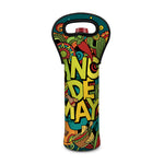 Colorful Cinco de Mayo Print Single Neoprene Wine Tote