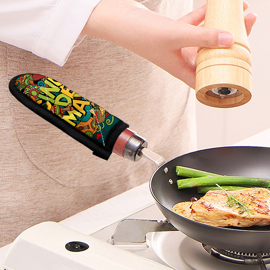 Colorful Cinco de Mayo Print Skillet Handle Cover