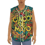 Colorful Cinco de Mayo Print Sleeveless Baseball Jersey