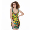 Colorful Cinco de Mayo Print Sleeveless Bodycon Dress