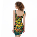 Colorful Cinco de Mayo Print Sleeveless Bodycon Dress