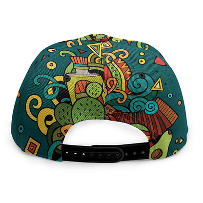 Colorful Cinco de Mayo Print Snapback Cap