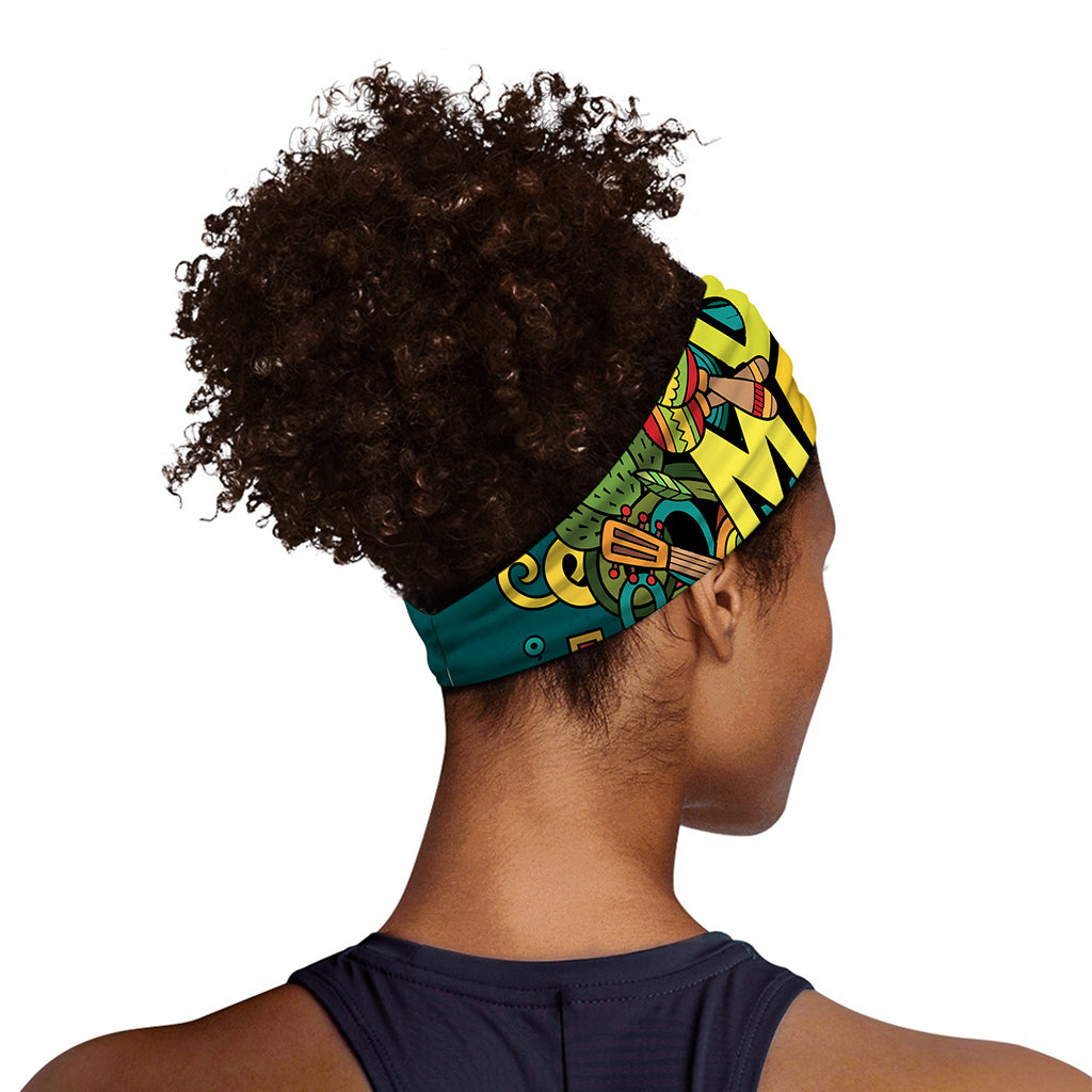 Colorful Cinco de Mayo Print Sports Headband