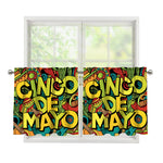 Colorful Cinco de Mayo Print Tier Curtains