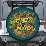 Colorful Cinco de Mayo Print Tire Cover With Camera Hole