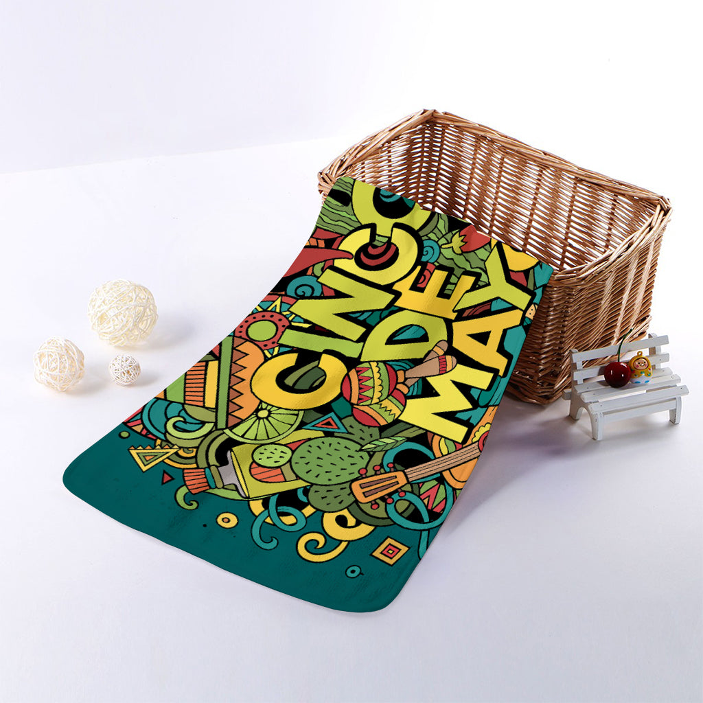 Colorful Cinco de Mayo Print Towel