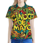 Colorful Cinco de Mayo Print Women's Polo Shirt