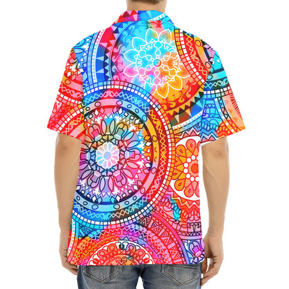 Colorful Circle Mandala Print Aloha Shirt