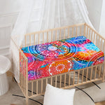 Colorful Circle Mandala Print Baby Crib Sheet