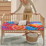 Colorful Circle Mandala Print Baby Crib Sheet