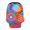 Colorful Circle Mandala Print Baby Seat Cover