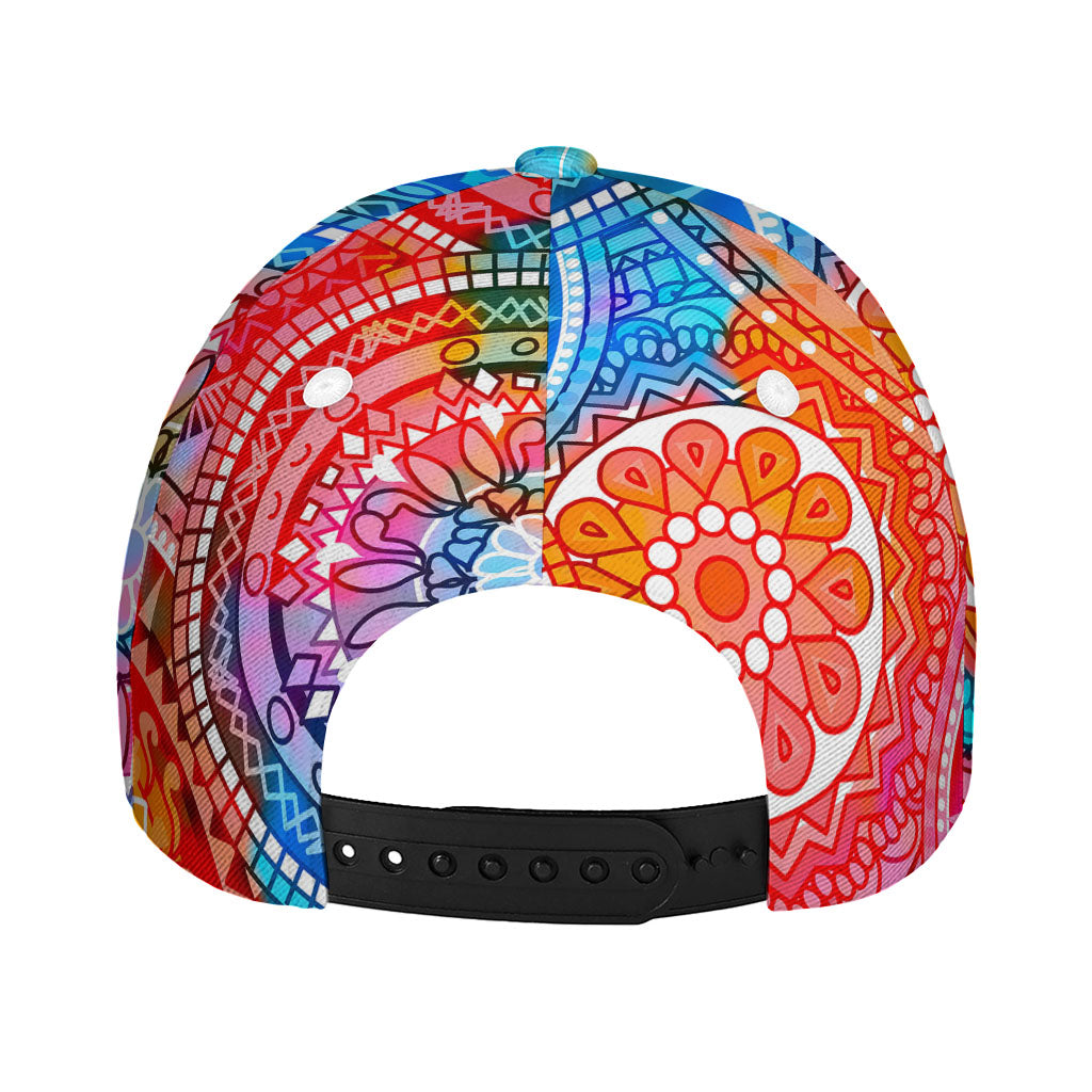 Colorful Circle Mandala Print Baseball Cap