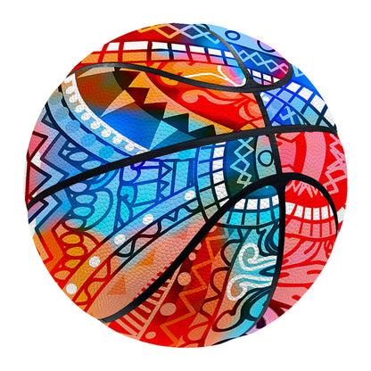 Colorful Circle Mandala Print Basketball