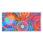 Colorful Circle Mandala Print Beach Towel