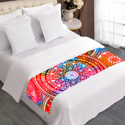 Colorful Circle Mandala Print Bed Runner