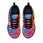Colorful Circle Mandala Print Black Running Shoes
