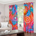Colorful Circle Mandala Print Dimout Grommet Curtains
