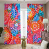 Colorful Circle Mandala Print Blackout Pencil Pleat Curtains