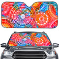 Colorful Circle Mandala Print Car Windshield Sun Shade