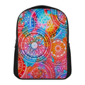 Colorful Circle Mandala Print Casual Backpack