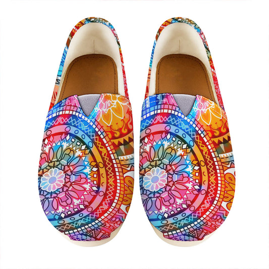 Colorful Circle Mandala Print Casual Shoes