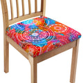 Colorful Circle Mandala Print Chair Cushion Cover
