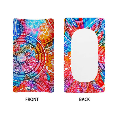 Colorful Circle Mandala Print Changing Pad Cover