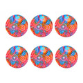 Colorful Circle Mandala Print Coaster Set