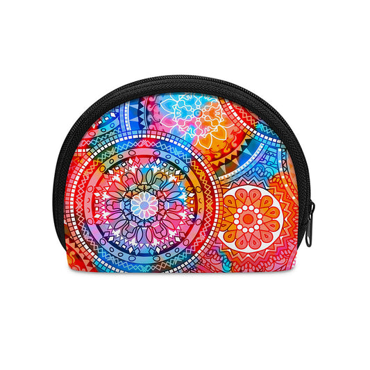 Colorful Circle Mandala Print Coin Purse