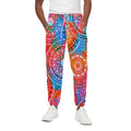 Colorful Circle Mandala Print Cotton Sweatpants