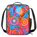 Colorful Circle Mandala Print Crossbody Lunch Bag