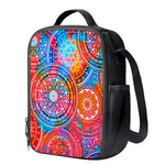 Colorful Circle Mandala Print Crossbody Lunch Bag