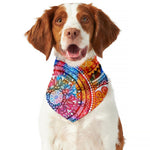 Colorful Circle Mandala Print Dog Bandana