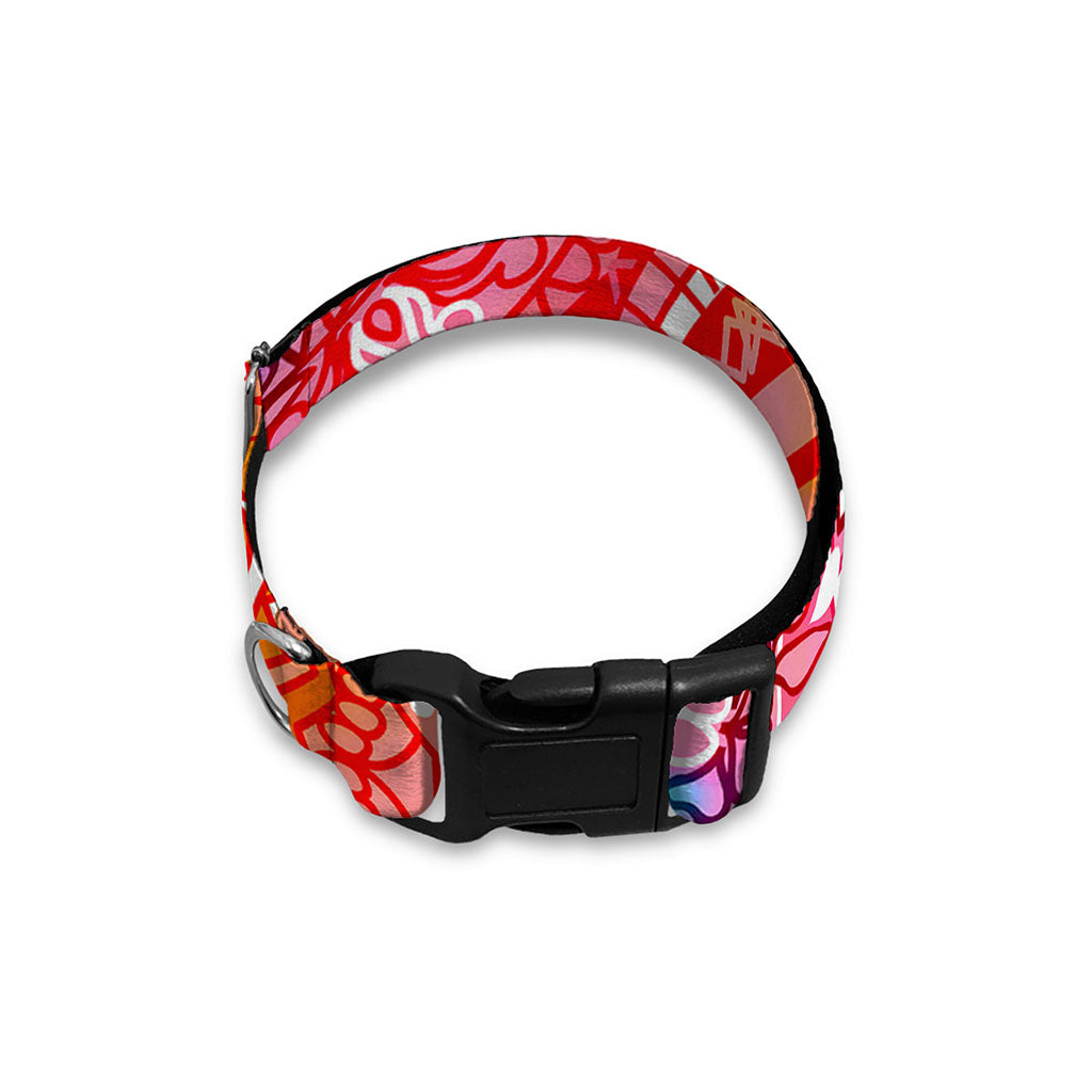 Colorful Circle Mandala Print Dog Collar