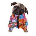 Colorful Circle Mandala Print Dog Zip Up Jacket