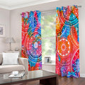 Colorful Circle Mandala Print Extra Wide Grommet Curtains