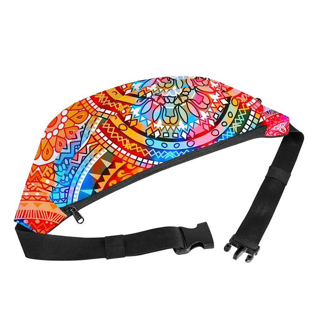 Colorful Circle Mandala Print Fanny Pack