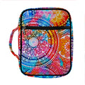 Colorful Circle Mandala Print Front Pocket Bible Bag